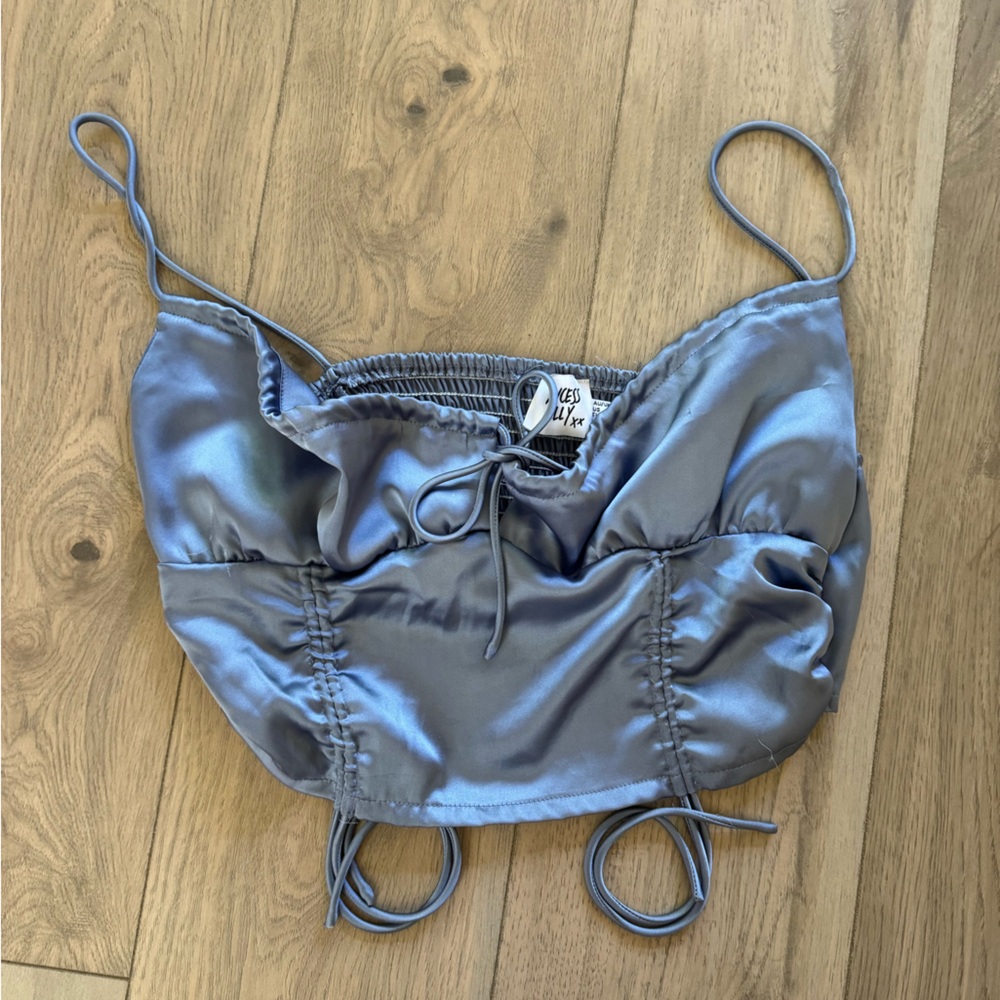 Princess Polly Satin Cinch Crop Top